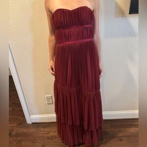 HUTCH wine colored maxi dress